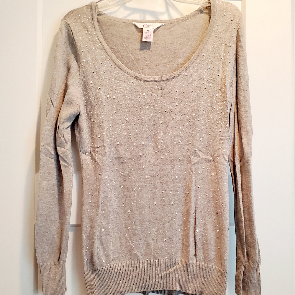 Candie's Sweater with Jewel Accents